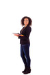 Beautiful african woman scheduling an appointment