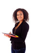 Beautiful african woman scheduling an appointment