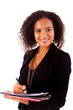 Beautiful african woman scheduling an appointment