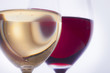 Foto: Weißwein und Rotwein Weißwein und Rotwein