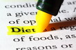 Photo: Word diet highlighted with a yellow marker Word diet highlighted with a yellow marker