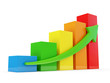 Colorful Business Graph on white background