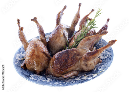 Photo: four quails baked four quails baked