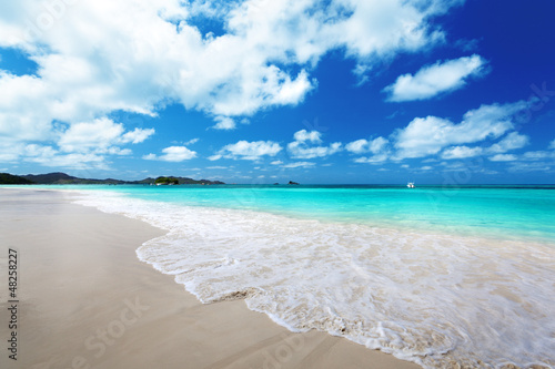 Photo: beach at Praslin island, Seychelles beach at Praslin island, Seychelles