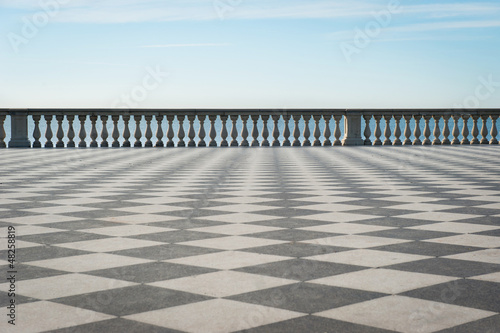 Photo: Mascagni terrace in front of the sea, Livorno. Tuscany, Italy. Mascagni terrace in front of the sea, Livorno. Tuscany, Italy.