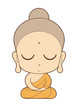 Buddhist Monk cartoon