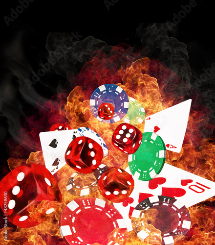 Photo: Hot poker game concept Hot poker game concept