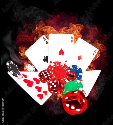 Photo: Hot poker game concept Hot poker game concept