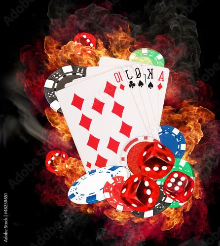 Photo: Hot poker game concept Hot poker game concept