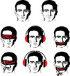man's face in different versions