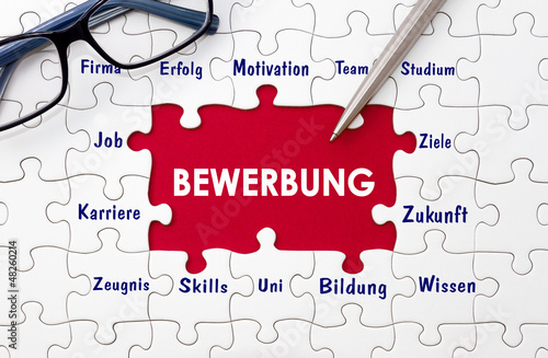 Photo: Bewerbung Puzzle Konzept Bewerbung Puzzle Konzept