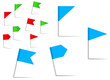 Pin flags for navigation and location service