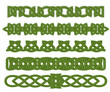 Green celtic ornaments