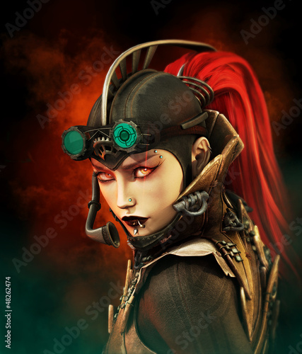 Illustration: Steampunk Lady Steampunk Lady
