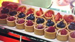 Fruit Tart and Pastry. Dessert. Track Shot.