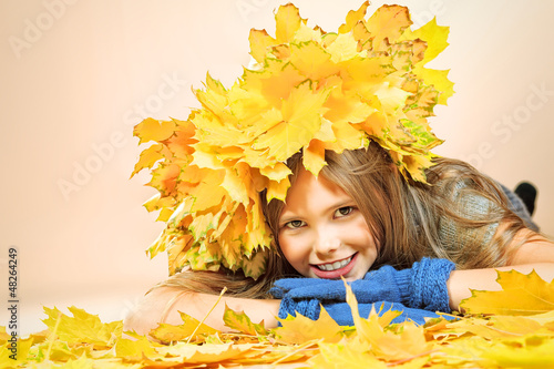 Photo: child autumn child autumn