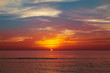 Photo: Sunset on the beach. Sunset on the beach.