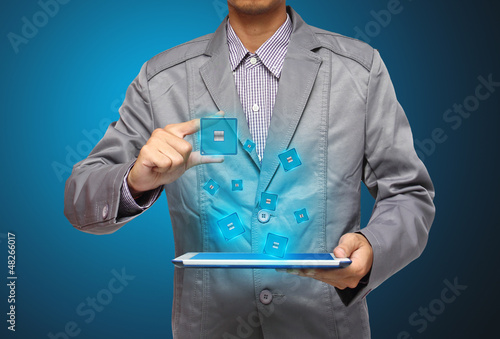 Photo: Holds Microchip touch screen interface, on tablet computer Holds Microchip touch screen interface, on tablet computer