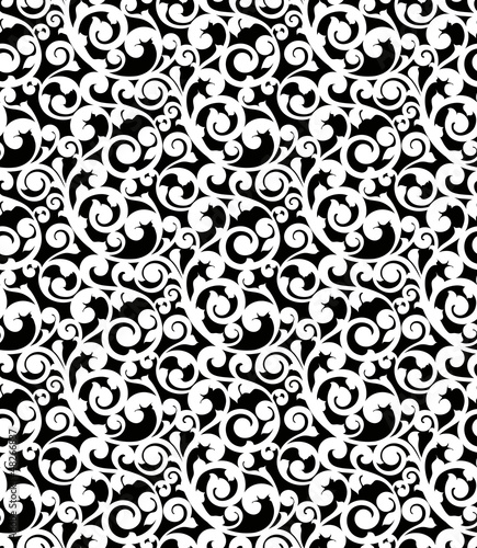 Vector: White seamless pattern, silhouette White seamless pattern, silhouette