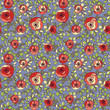 Vintage multicolor roses seamless pattern