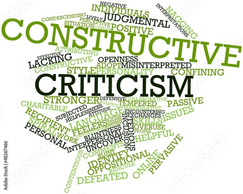 Illustration: Word cloud for Constructive criticism Word cloud for Constructive criticism