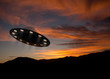 UFO aka Unidentified Flying Object at dusk