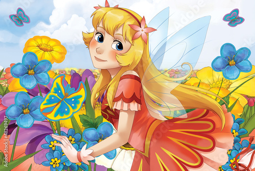 Illustration: The fairy - Beautiful Manga Girl - illustration The fairy - Beautiful Manga Girl - illustration