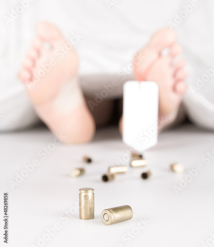Photo: Dead body with toe tag Dead body with toe tag