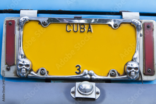 Photo: Autokennzeichen Kuba Autokennzeichen Kuba