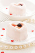 Heart-shaped dessert for Valentine's Day