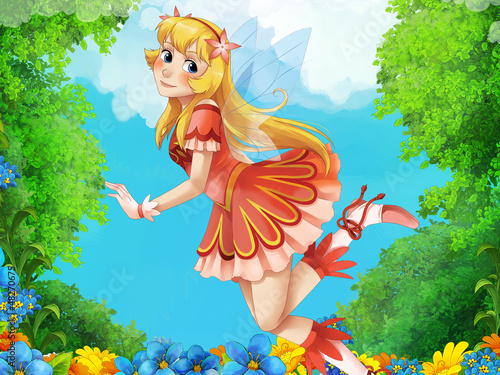 Illustration: The fairy - Beautiful Manga Girl - illustration The fairy - Beautiful Manga Girl - illustration