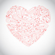 Vektor: Technology background with electronic heart Technology background with electronic heart