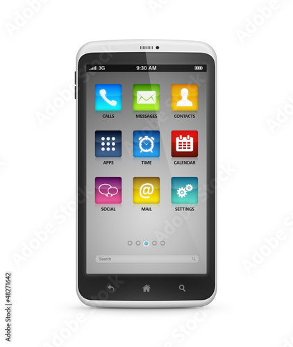 Photo: Mobile Smartphone Isolated Mobile Smartphone Isolated