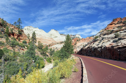 Photo: famous road in Zion National Park famous road in Zion National Park