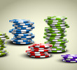 Vector: Colorful casino chips Colorful casino chips