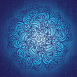 Ornamental round lace pattern on grunge background. EPS10.