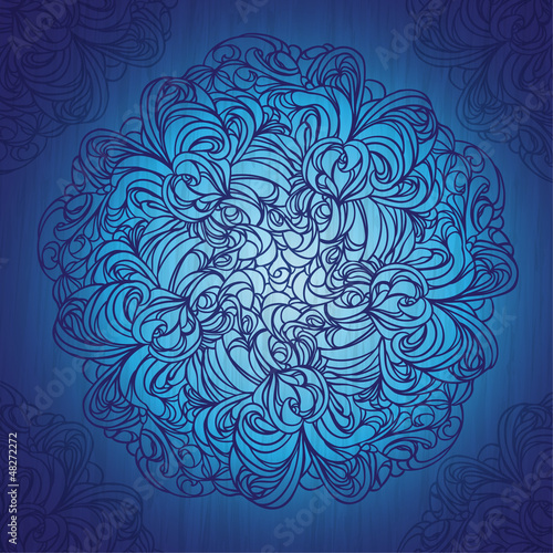 Vector: Ornamental round lace pattern on grunge background. EPS10. Ornamental round lace pattern on grunge background. EPS10.