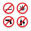 Illustration: set of "do not" allowed symbols - illustration set of "do not" allowed symbols - illustration