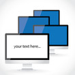 set of LCD computer display isolated, illustration