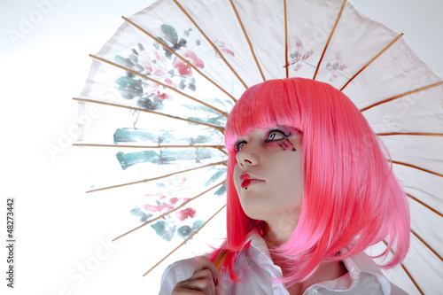 Photo: Young woman with oriental make-up Young woman with oriental make-up