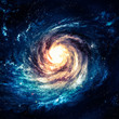 Illustration: Incredibly beautiful spiral galaxy somewhere in deep space Incredibly beautiful spiral galaxy somewhere in deep space