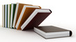 Books collection isolated on a white background