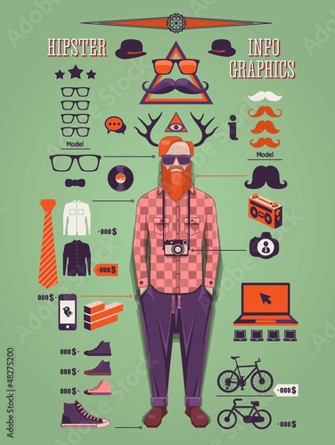 Vector: Hipster info graphic background,hipster elements and icons, Hipster info graphic background,hipster elements and icons,