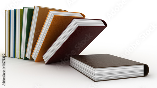 Illustration: Books collection isolated on a white background Books collection isolated on a white background