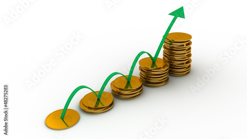 Illustration: illustration of financial success and business success illustration of financial success and business success