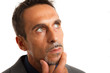 Pensive businessman portrait