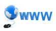 Internet World Wide Web Concept, globe with computer mouse