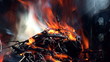 Barbecue fire 