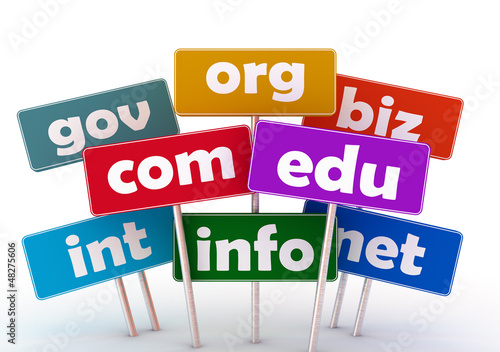 Illustration: Domain names and internet concept Domain names and internet concept