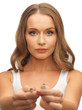 woman with broken cigarette